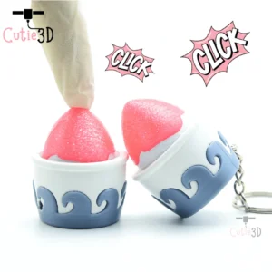 Shaved Ice Fidget Clicker Keychain